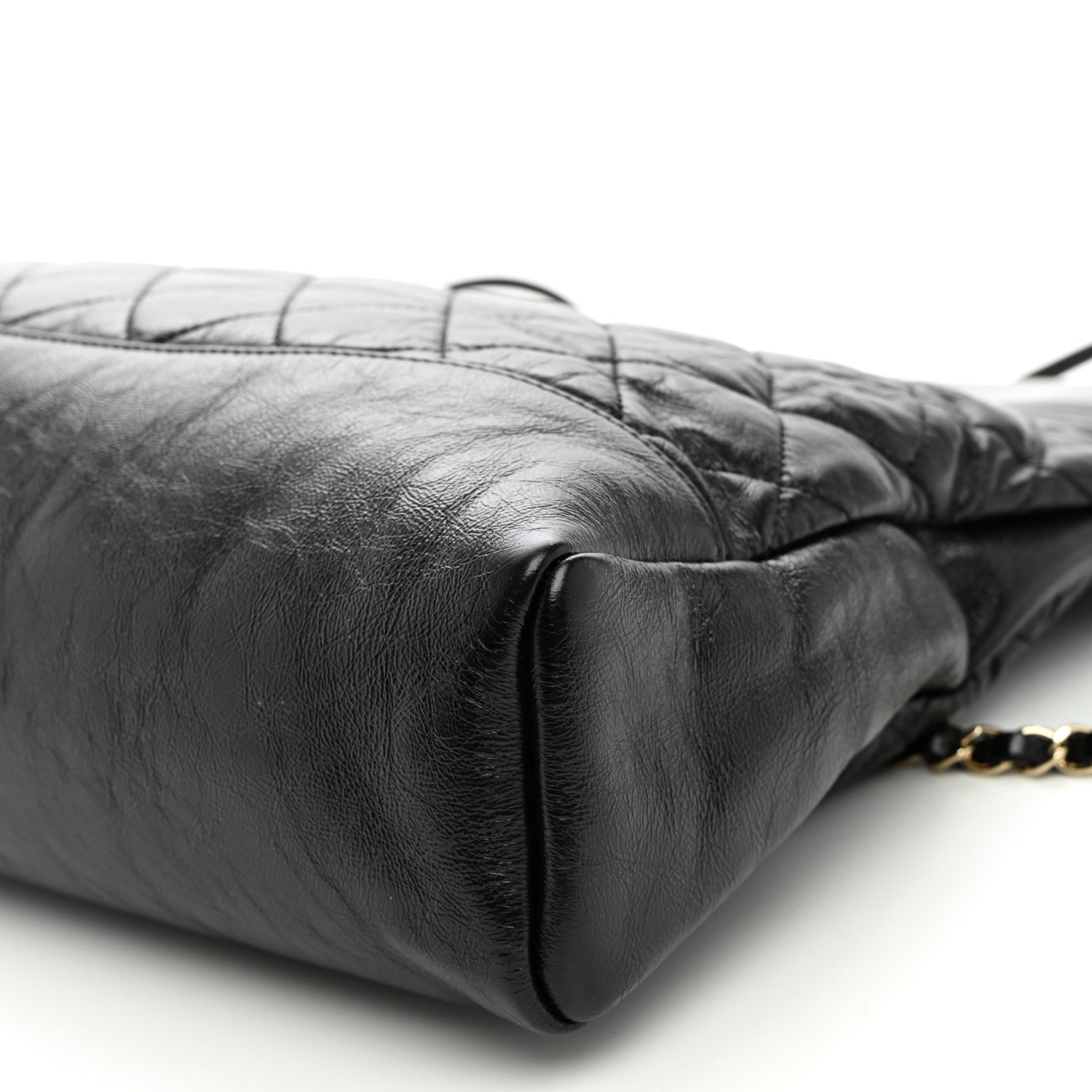 Chanel Shiny Aged Calfskin Quilted Large 31 Shopping Bag Black 10 of 10