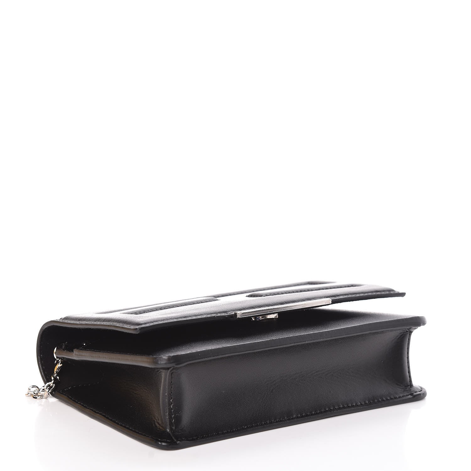 Fendi Vitello Flamingo Tube Wallet on Chain Black 4 of 9