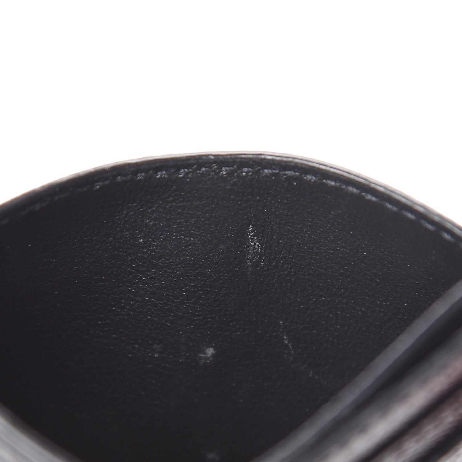 Saint Laurent Grain De Poudre Monogram Credit Card Case Black 8 of 9