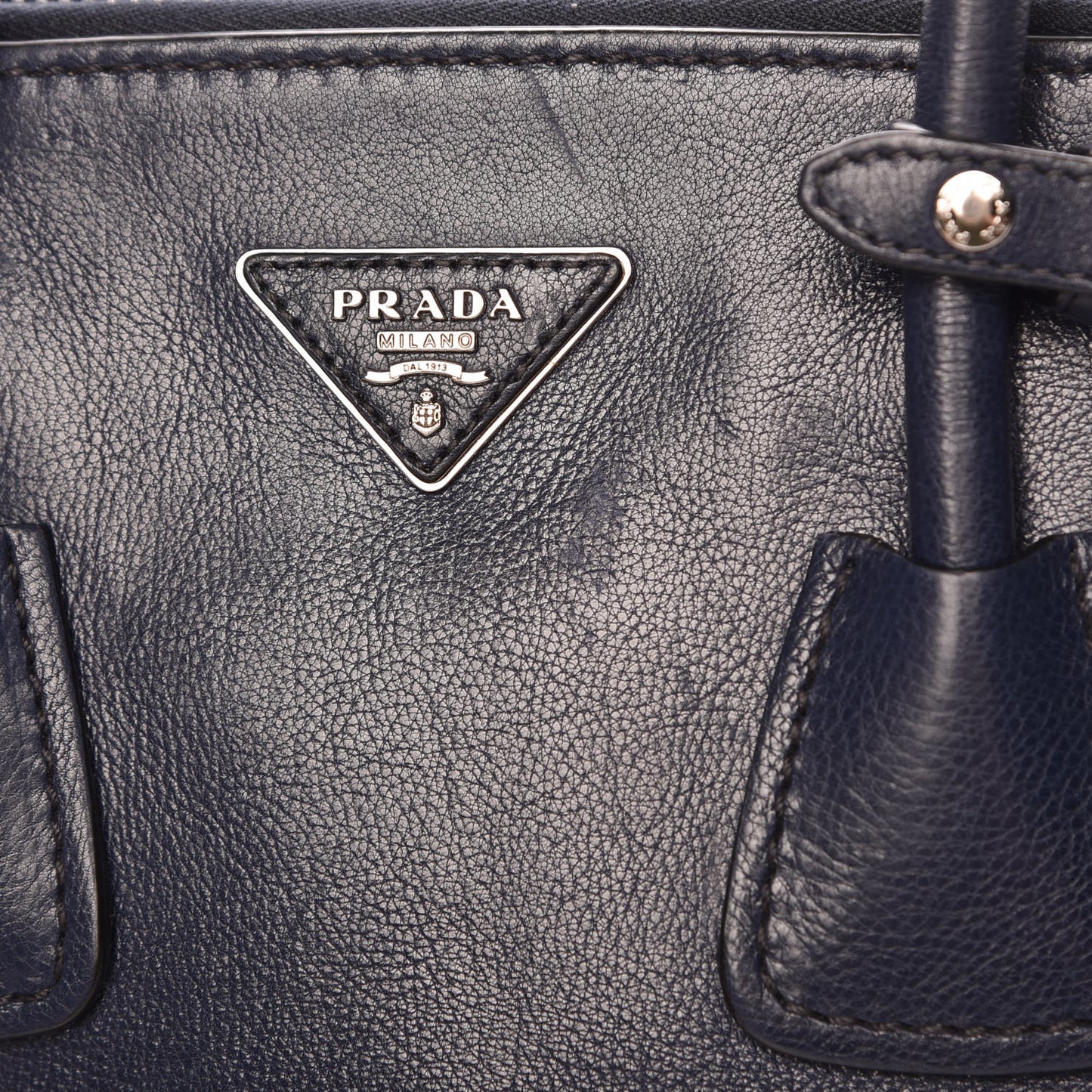 Glace Calf Small Twin Pocket Tote Baltico