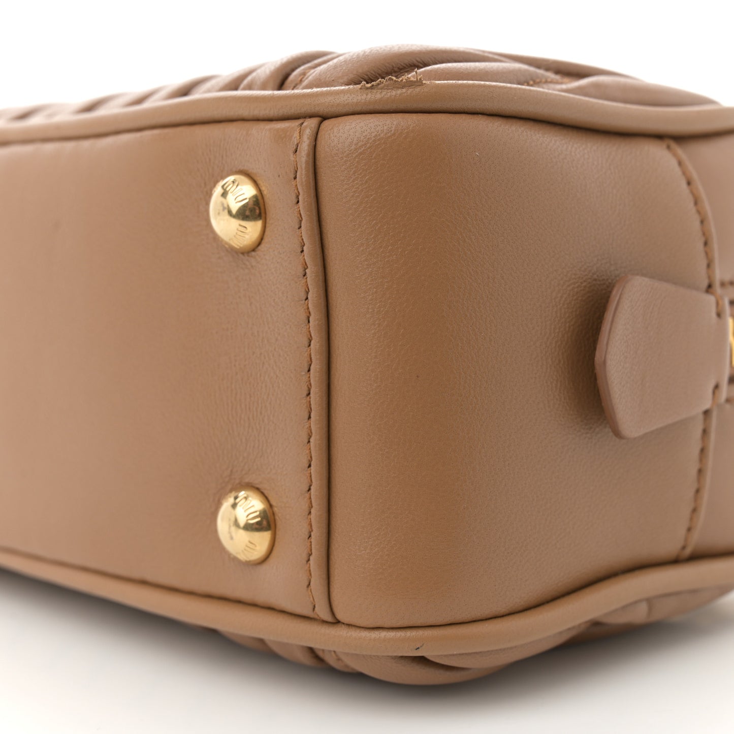 Nappa Matelasse Regular Arcadie Top Handle Bag Caramel