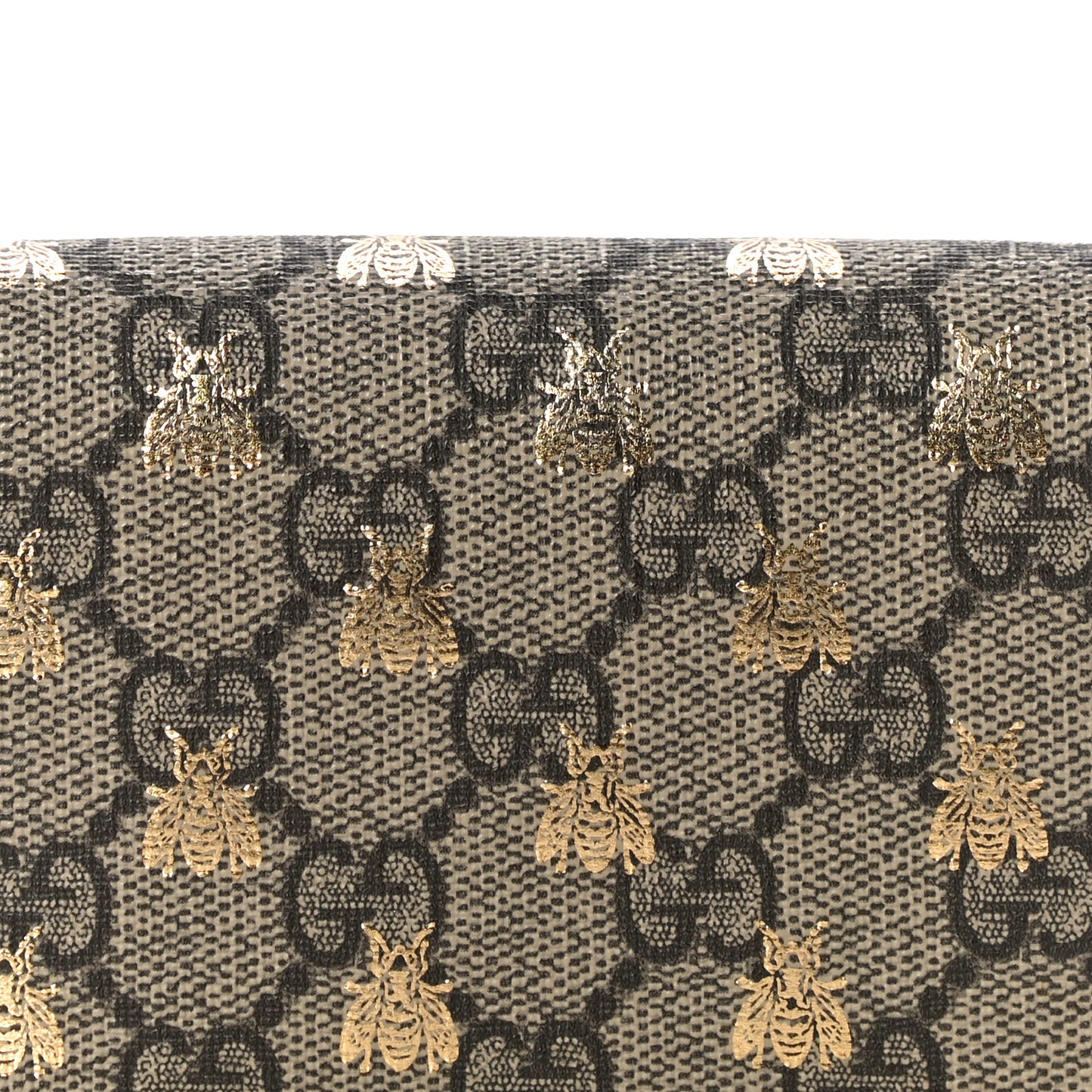 GG Supreme Monogram Bee Print Card Case