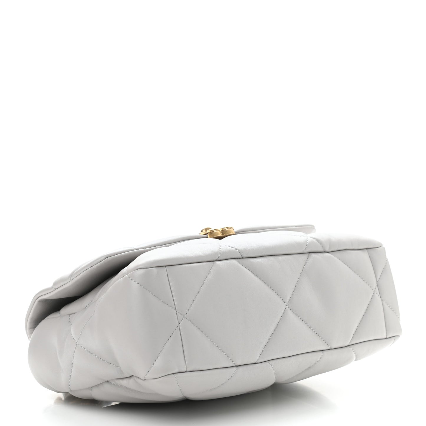 Lambskin Quilted Large Chanel 19 Flap Grey