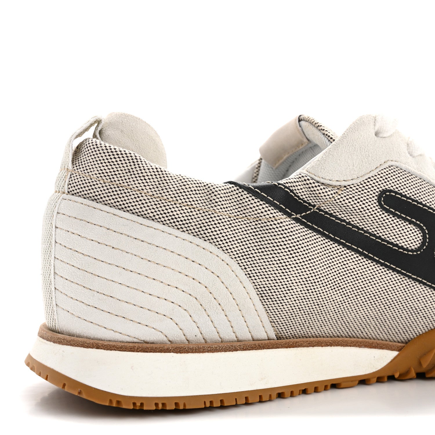 Hermes Toile Suede Goatskin Jet Sneakers 38 Multicolored Prunoir 11 of 13