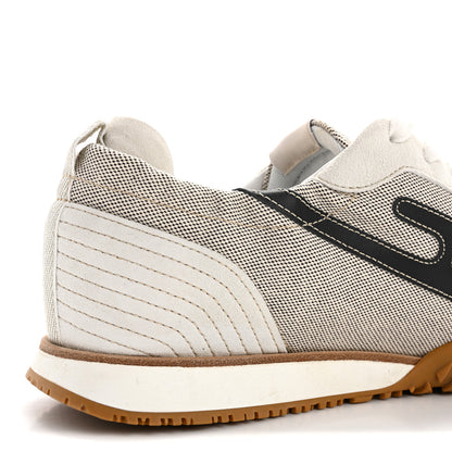 Hermes Toile Suede Goatskin Jet Sneakers 38 Multicolored Prunoir 11 of 13