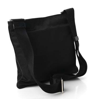 Prada Tessuto Nylon Saffiano Flat Messenger Bag Black 3 of 10