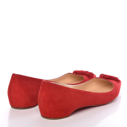 Christian Louboutin Veau Velours Gwalior Flats 39 Red 4 of 7
