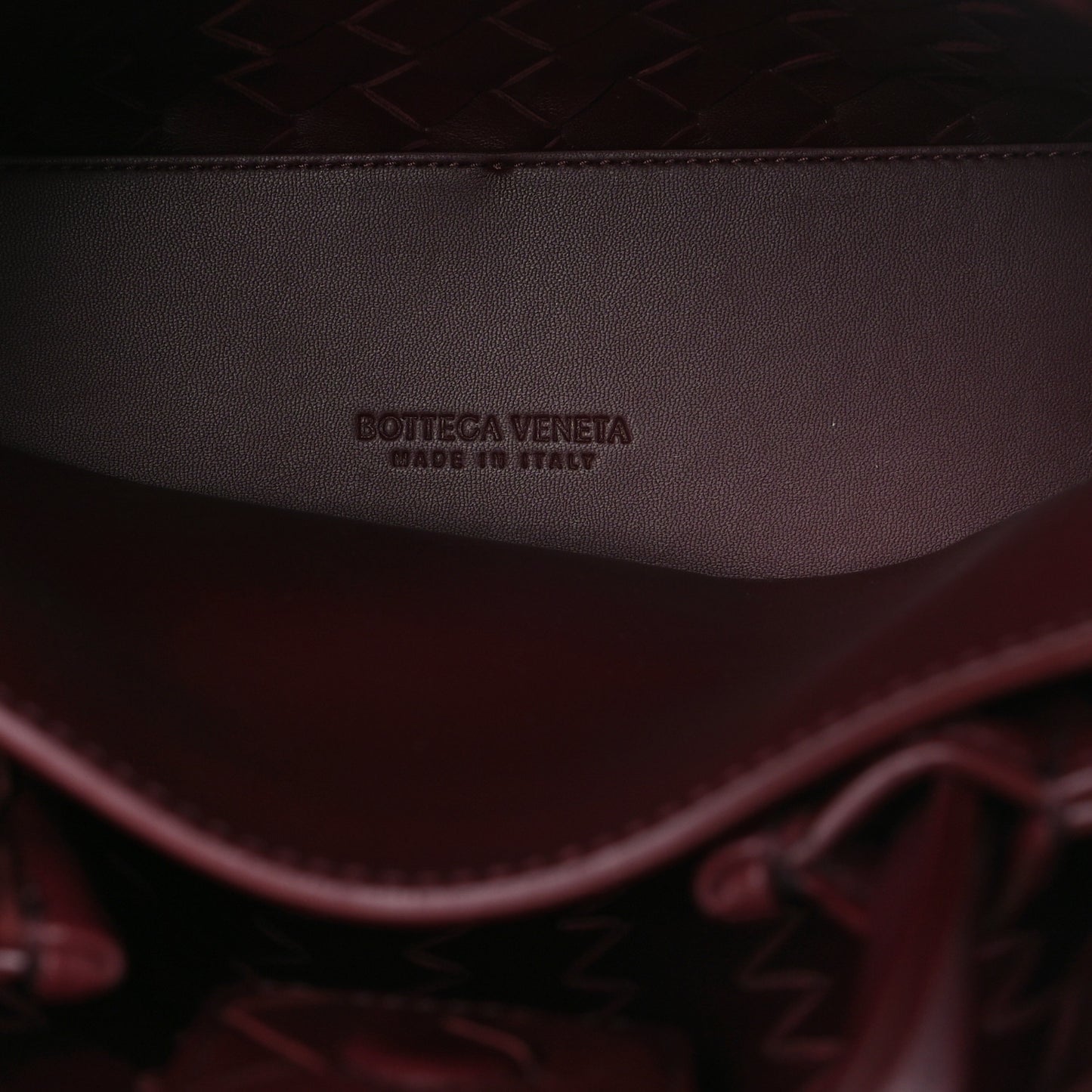 Nappa Intrecciato Small Andiamo Shoulder Bag Barolo