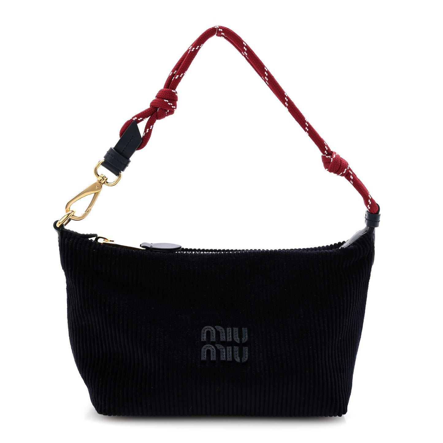 Velvet Pouch Bag Navy Amaranto