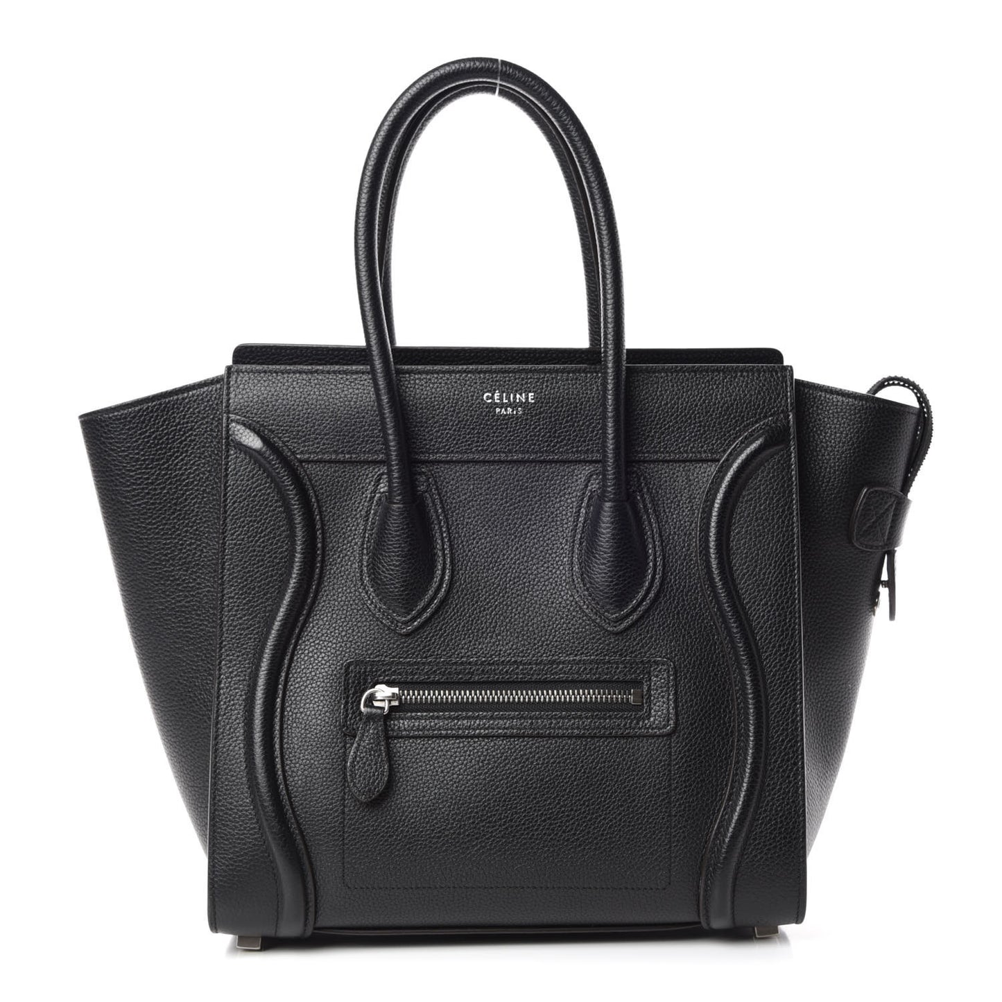 Drummed Calfskin Micro Luggage Black