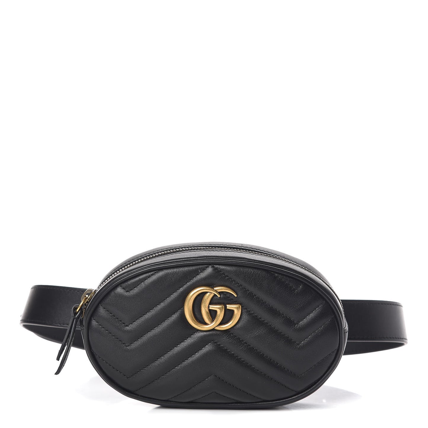 Calfskin Matelasse GG Marmont Belt Bag 75 30 Black