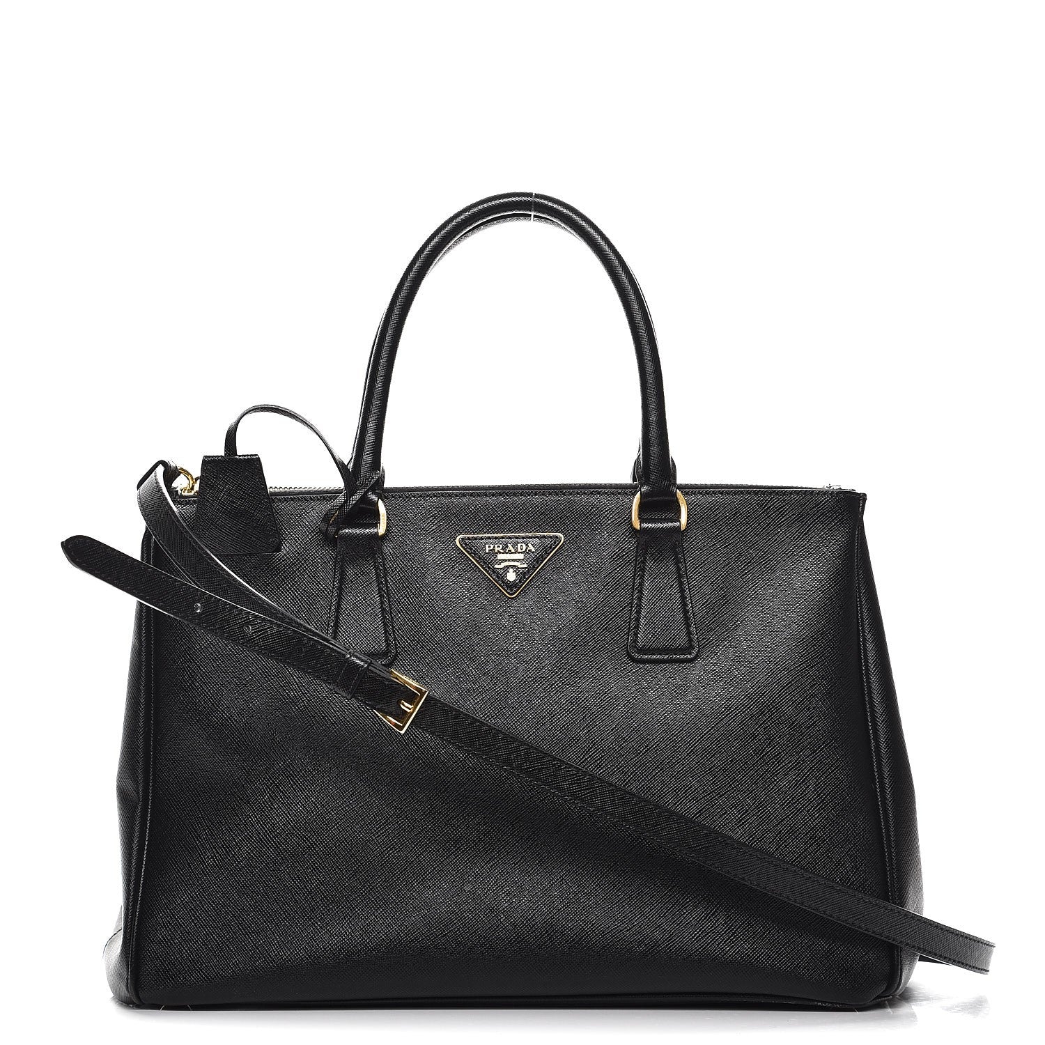 Prada Saffiano Medium Galleria Double Zip Tote Black 1 of 11