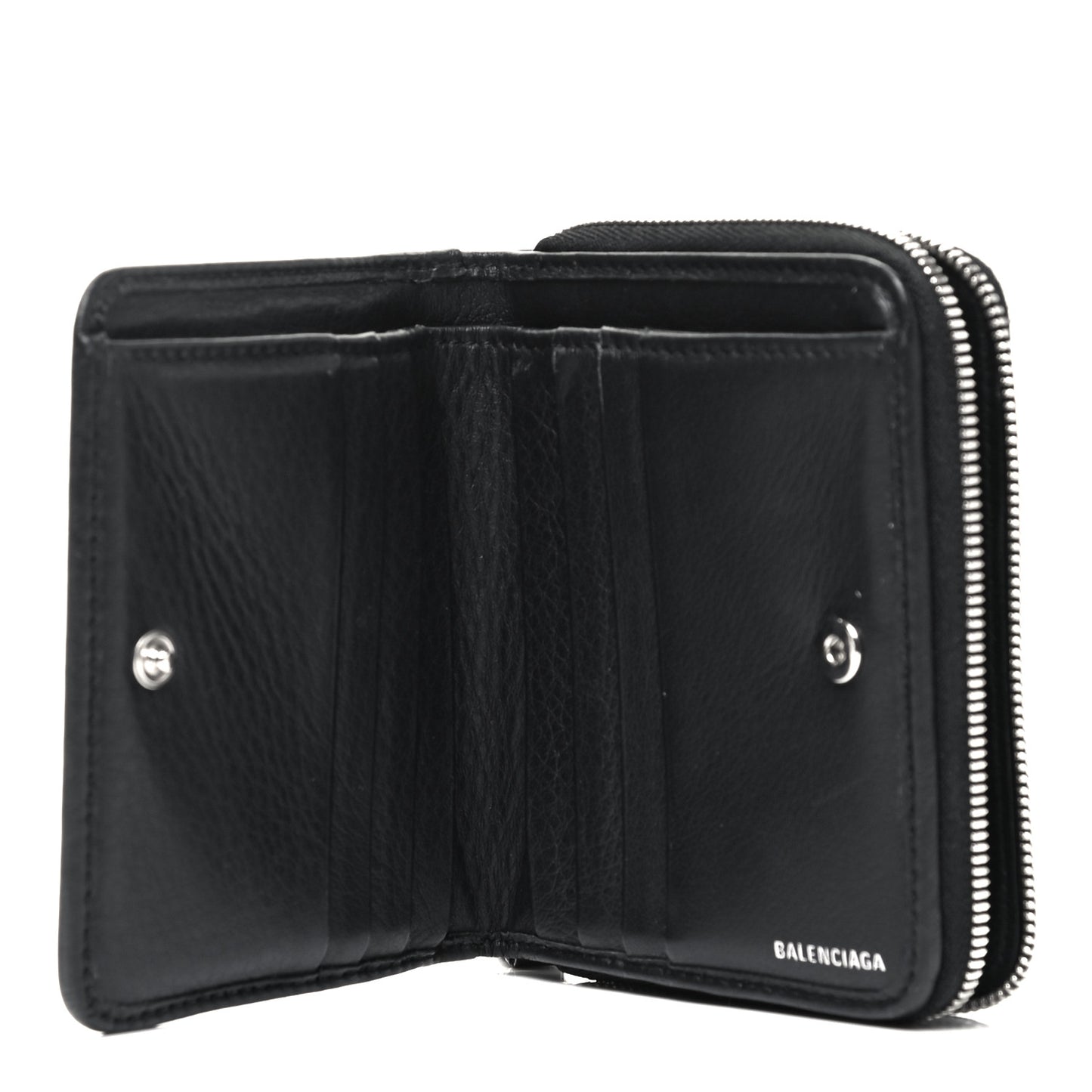 Calfskin Everyday Multi Zip Wallet Black