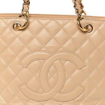 Chanel Caviar Quilted Grand Shopping Tote GST Beige 9 of 15
