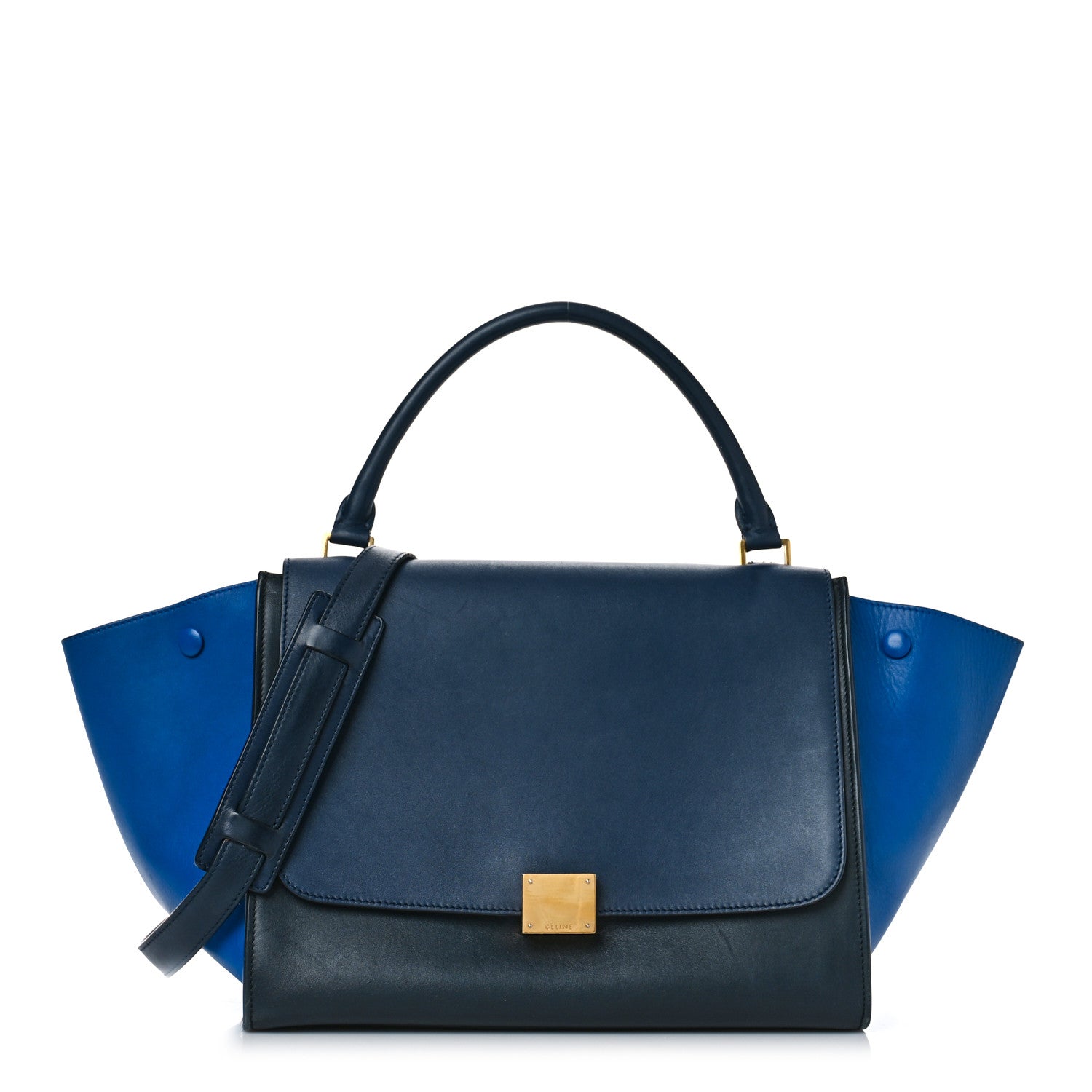 Celine Smooth Calfskin Medium Tri-Color Trapeze Ink 1 of 11