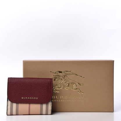 Burberry House Check Luna French Wallet Burgundy 10 of 10