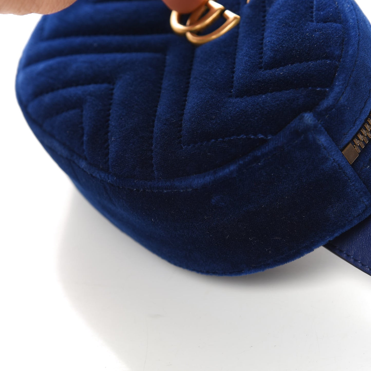 Velvet Matelasse GG Marmont Belt Bag 85 34 Cobalt Blue