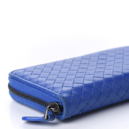 Bottega Veneta Nappa Intrecciato Zip Around Wallet Electrique 6 of 10