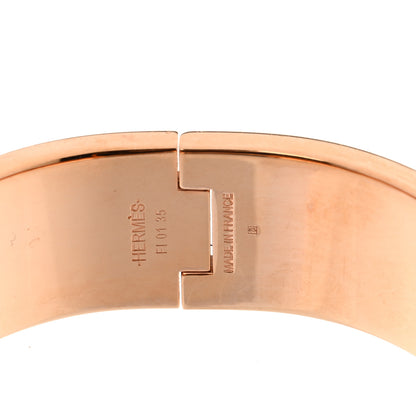 Hermes Enamel Wide Clic Clac H Bracelet GM Rose Velours 4 of 4