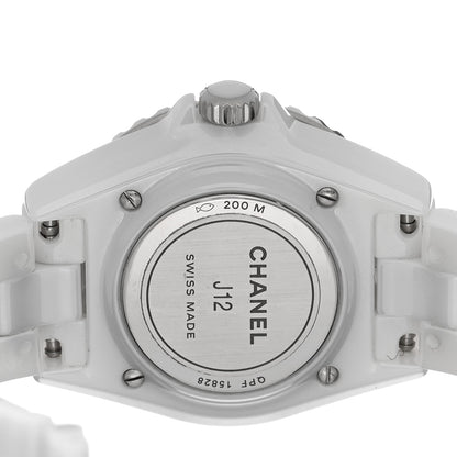 Chanel Stainless Steel Ceramic 33mm J12 Quartz Watch White 4 of 5