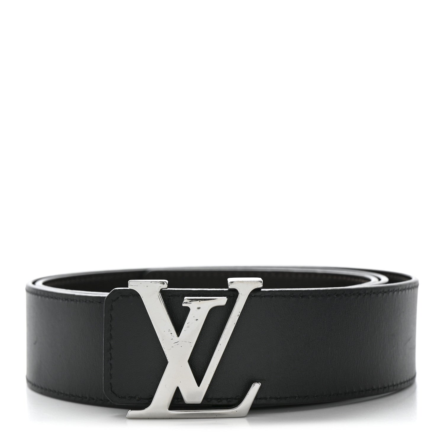 Louis Vuitton Calfskin 40mm LV Initiales Reversible Belt 100 40 Navy 100/40 Black Dark Brown 1 of 6
