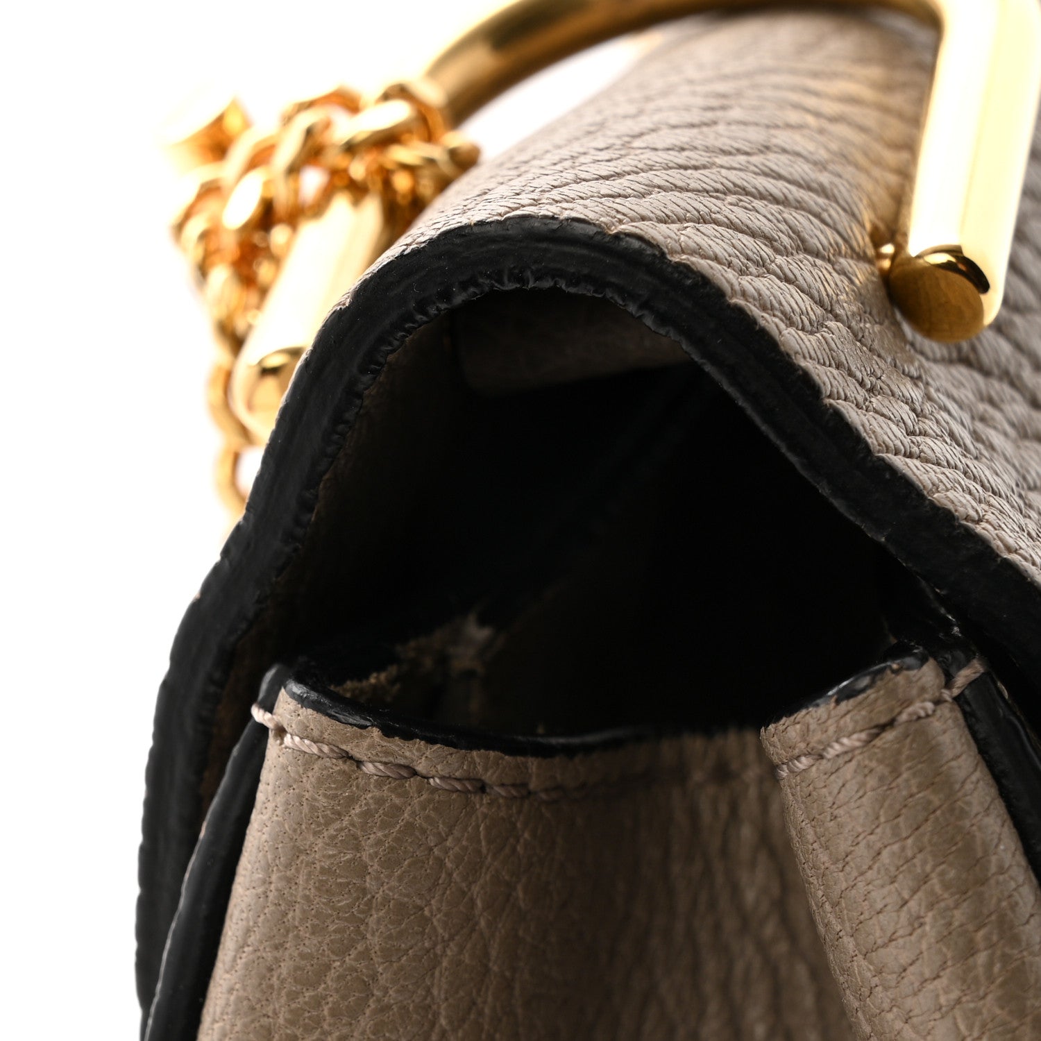 Chloe Grained Lambskin Drew Shoulder Bag Motty Grey 12 of 13