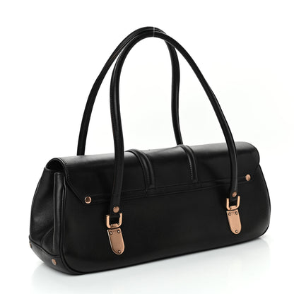 Gucci Calfskin Fold Over Shoulder Bag Black 2 of 4