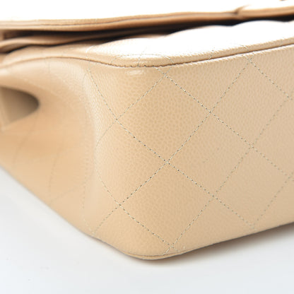 Chanel Caviar Quilted Jumbo Double Flap Light Beige 8 of 10