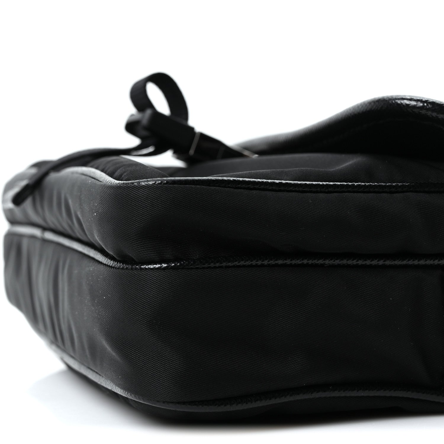 Prada Re-Nylon Saffiano Pocket Single Snap Buckle Shoulder Bag Black 10 of 10