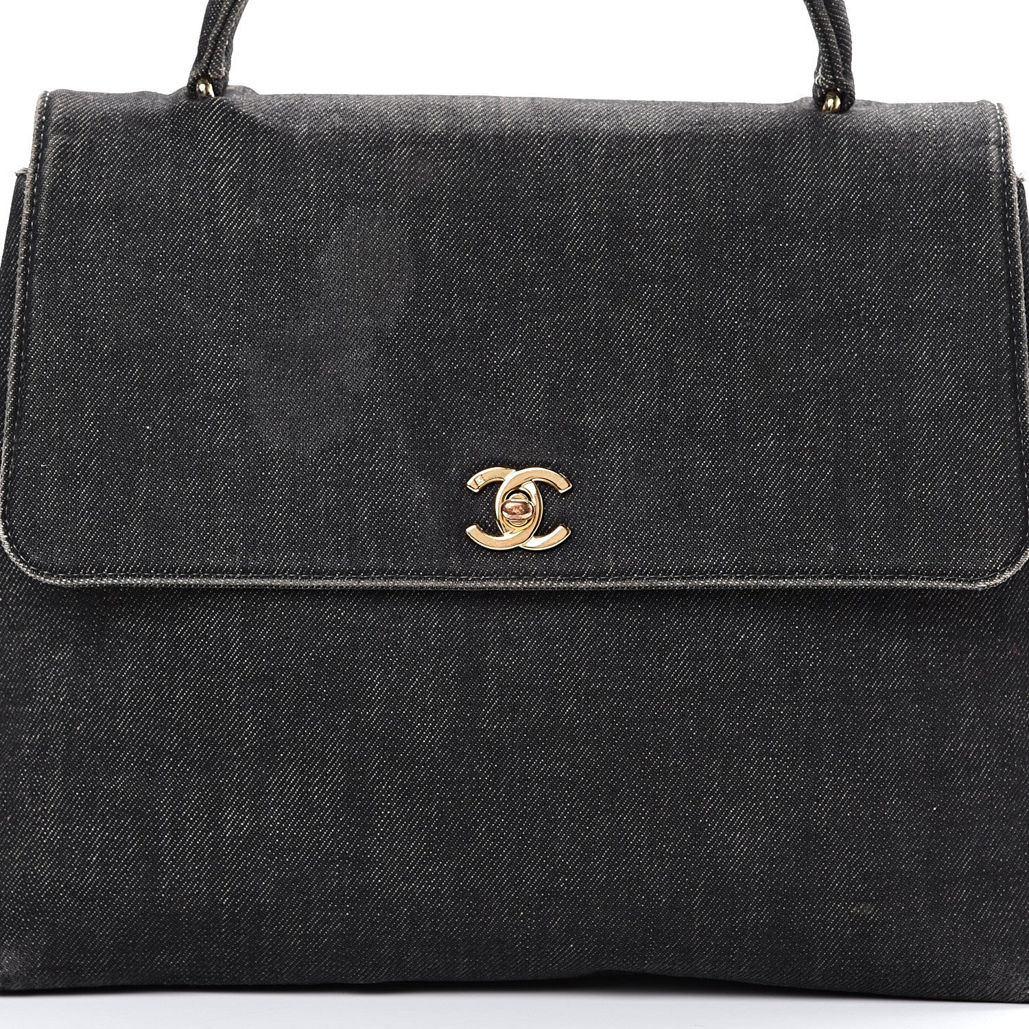 Chanel Denim Jumbo Kelly Flap Black 10 of 20