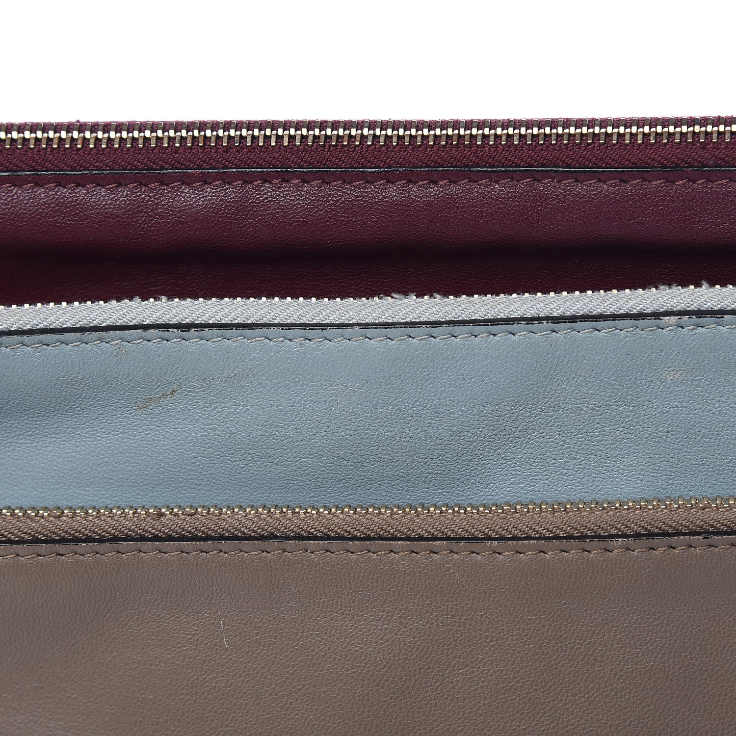 Valentino Garavani Vitello Rockstud Triple Zip Wristlet Pouch Multicolor 13 of 17