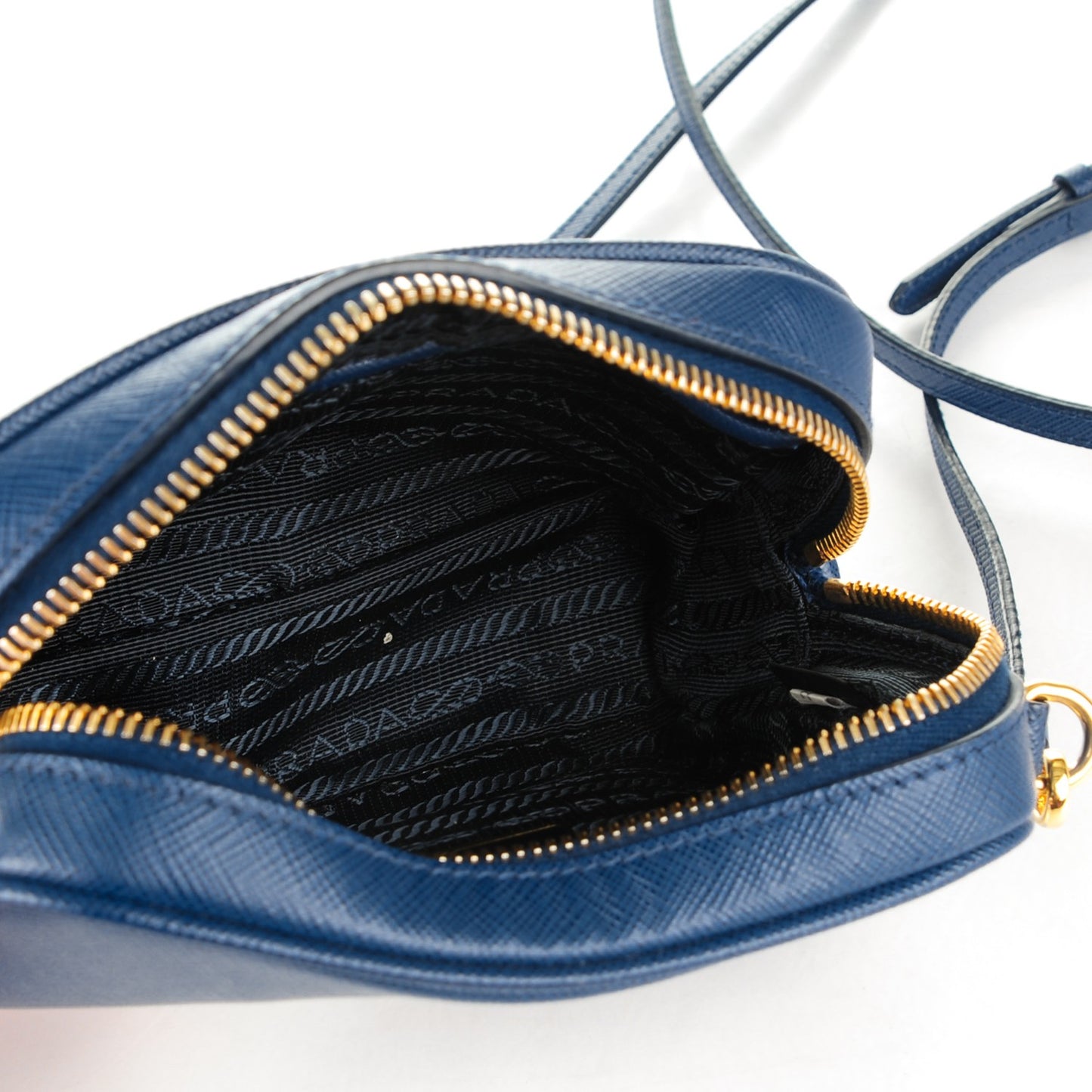 Saffiano Mini Camera Crossbody Bleuette