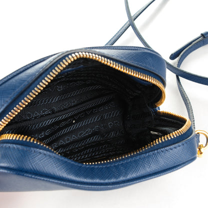 Prada Saffiano Mini Camera Crossbody Bleuette 5 of 7