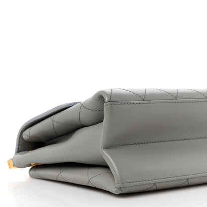Chanel Lambskin Quilted Small Coco Lux Flap Grey 11 of 12