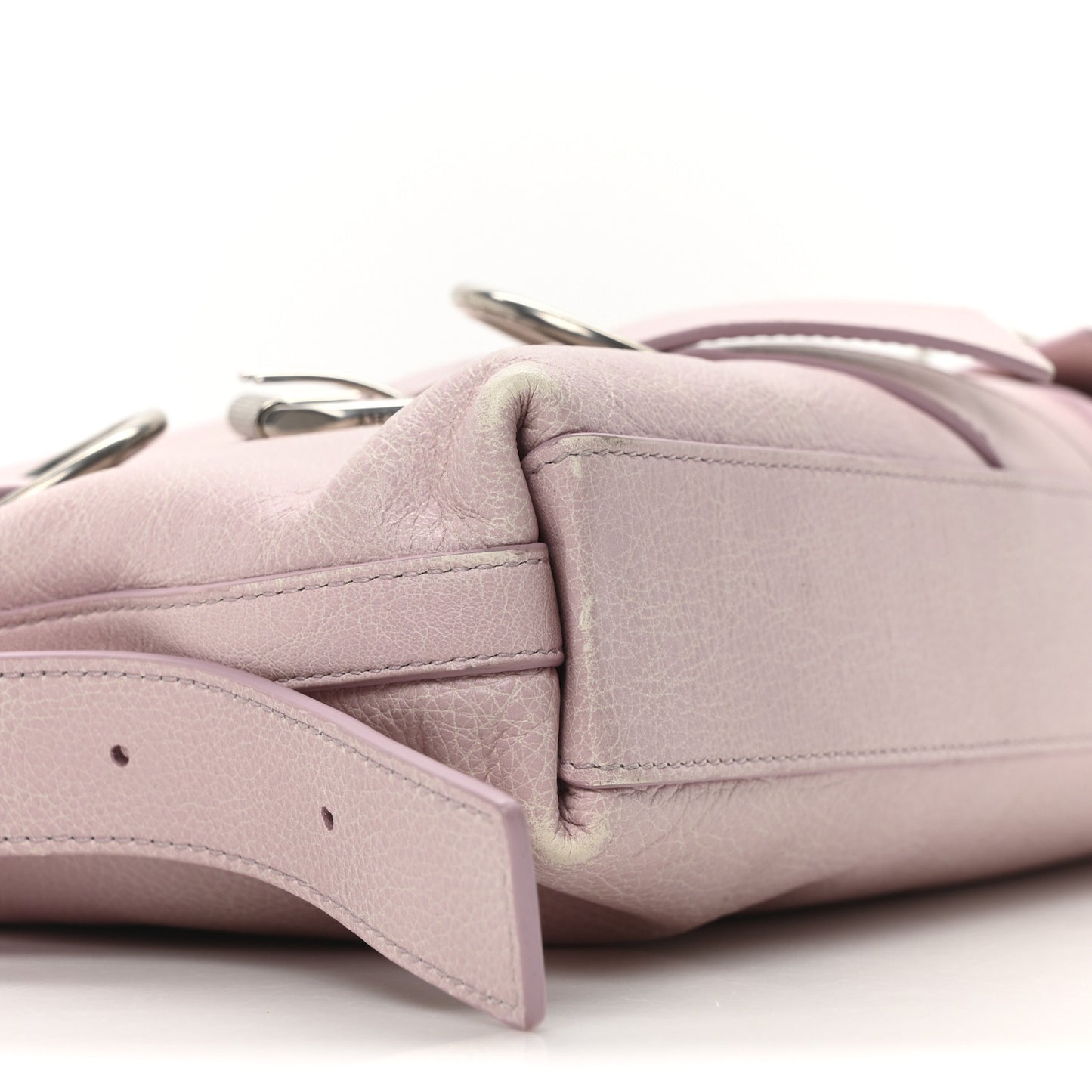Tumbled Calfskin Medium Voyou Bag Old Pink