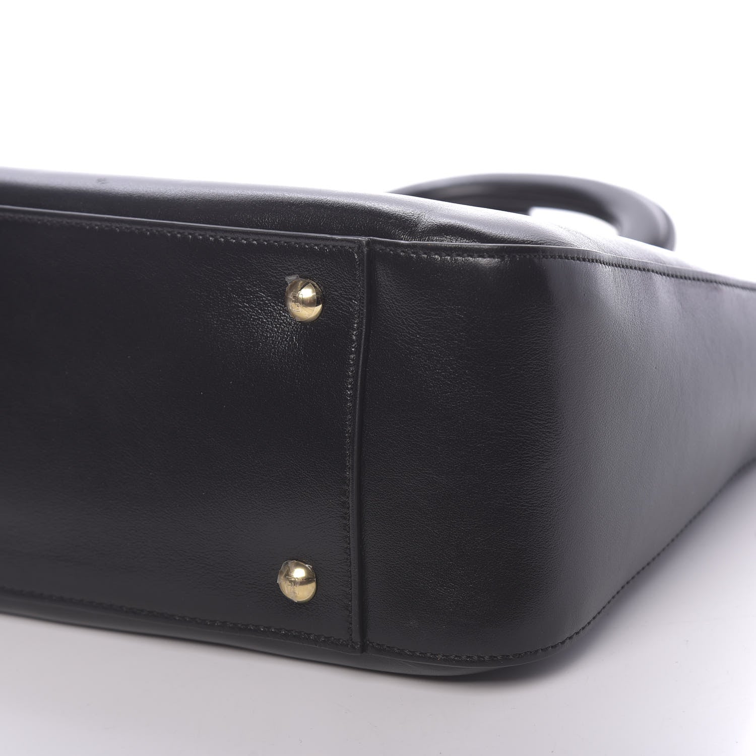 Fendi Vitello Glacier Small FF Tote Black 9 of 10