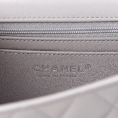 Chanel Lambskin Quilted Mini Rectangular Flap Grey 8 of 11