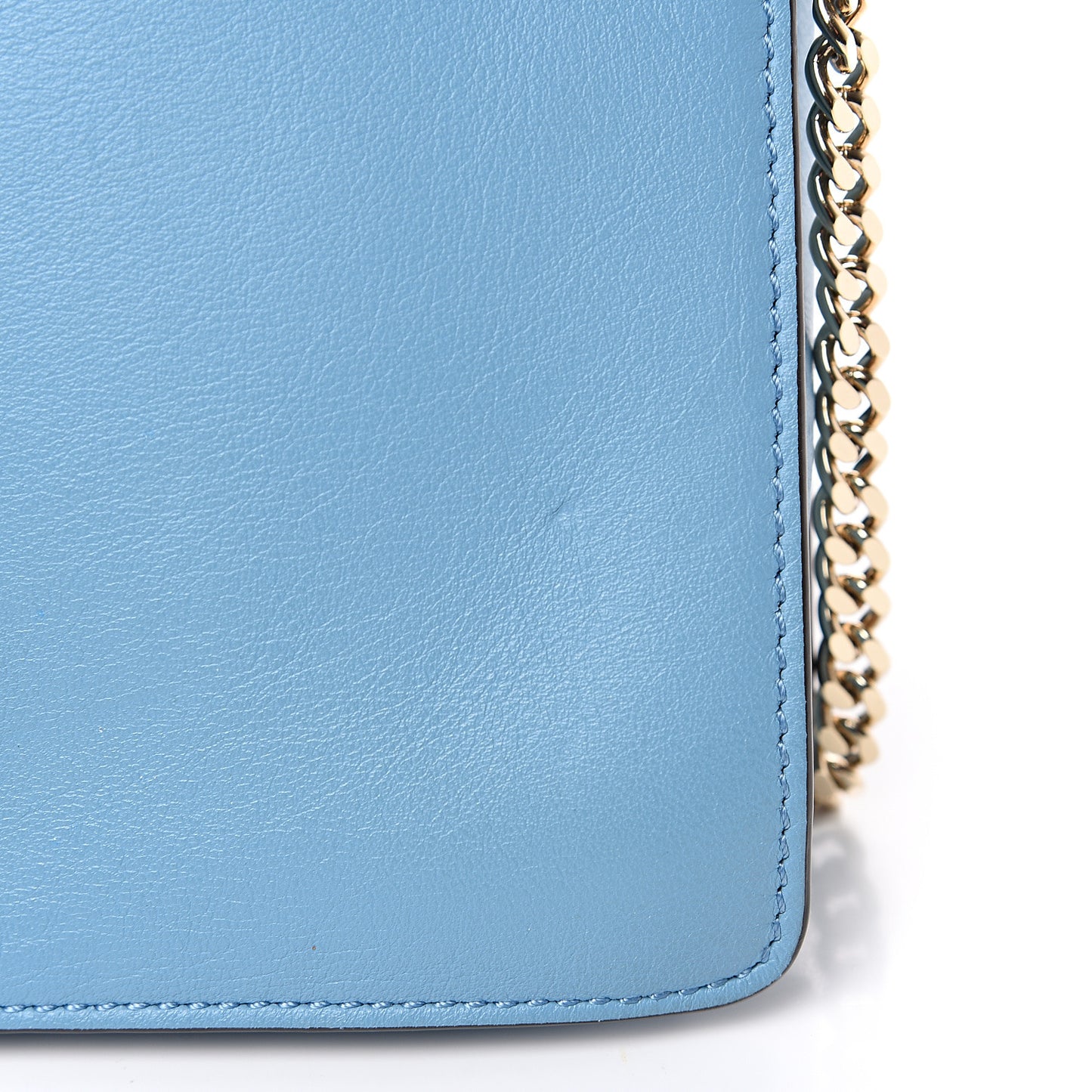 Suede Calfskin Small Faye Shoulder Bag Vinyl Blue