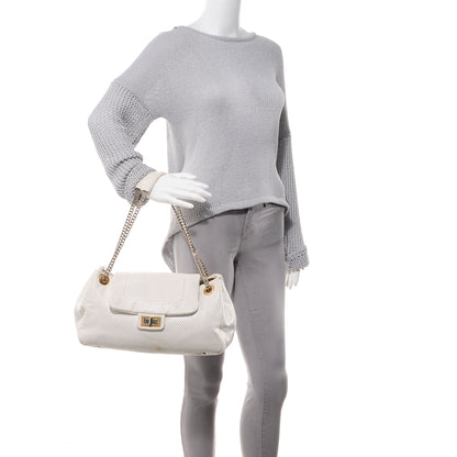 Chanel Calfskin Perforated Large Drill Accordion Flap White 2 of 6