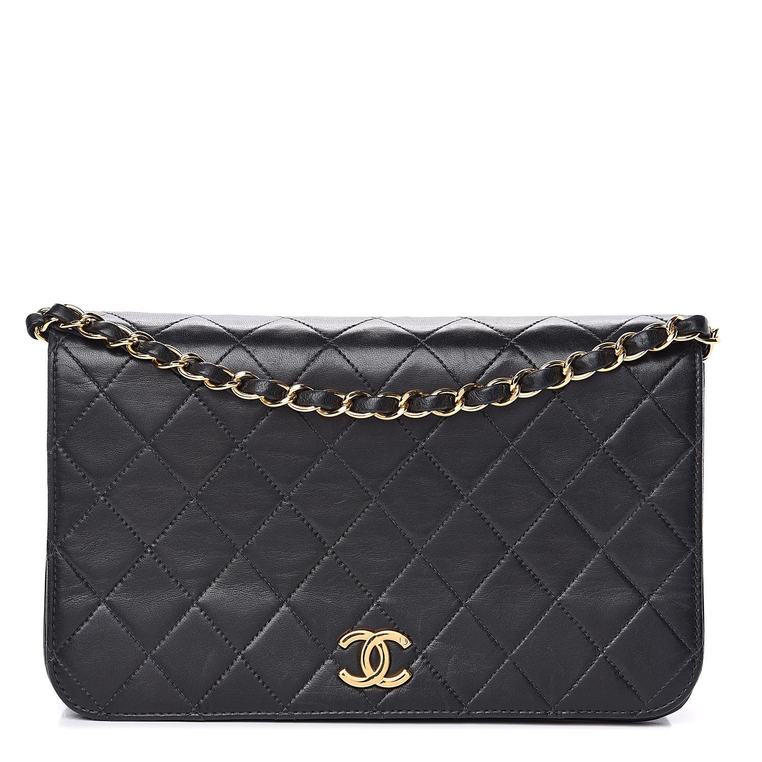 Chanel Lambskin Quilted Small Single Flap Bag Black 1 of 17