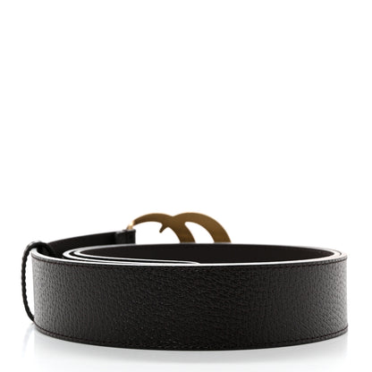 Gucci Textured Dollar Calfskin Double G 40mm Belt 105 42 Dark Cocoa 2 of 6