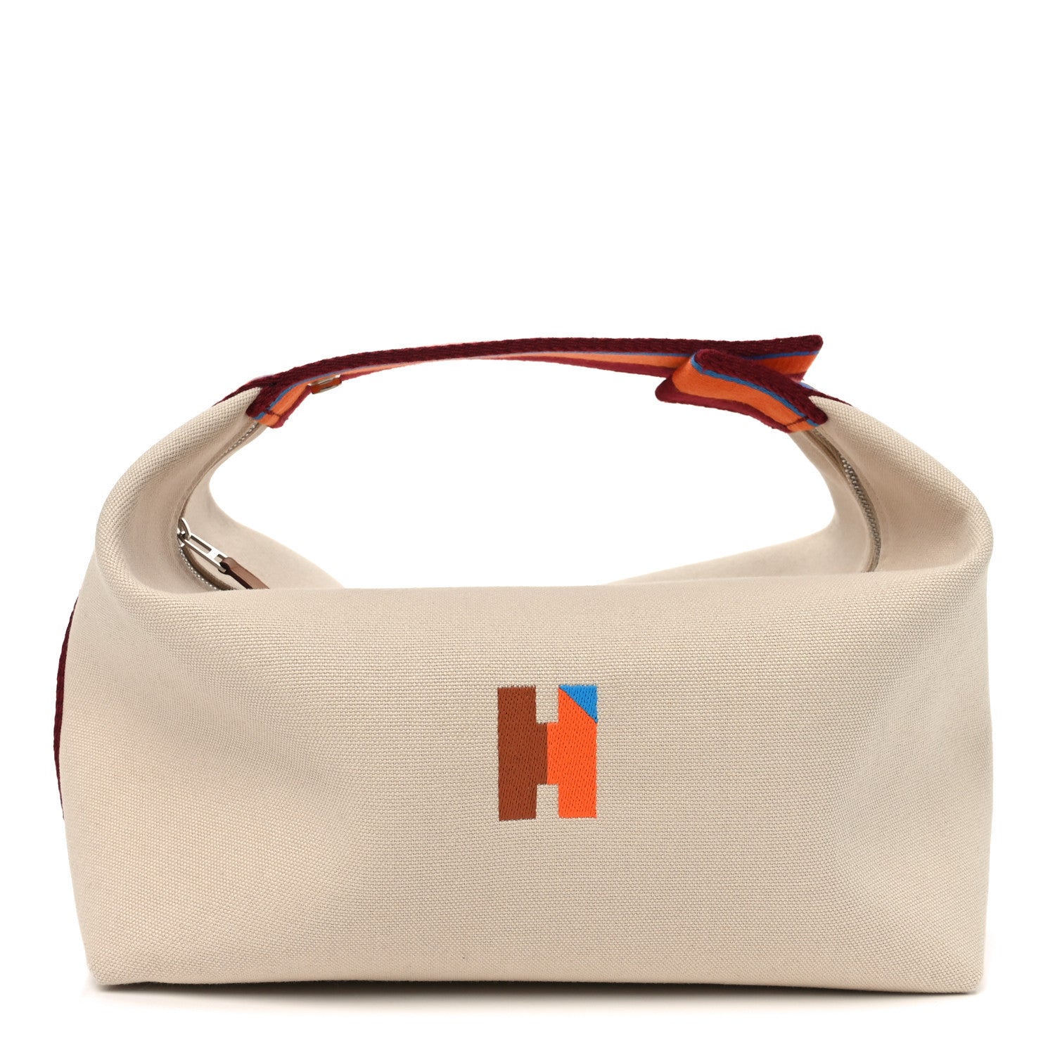 Hermes Canvas Large Bride-A-Brac Pavillon Pouch Natural Multicolor 1 of 9