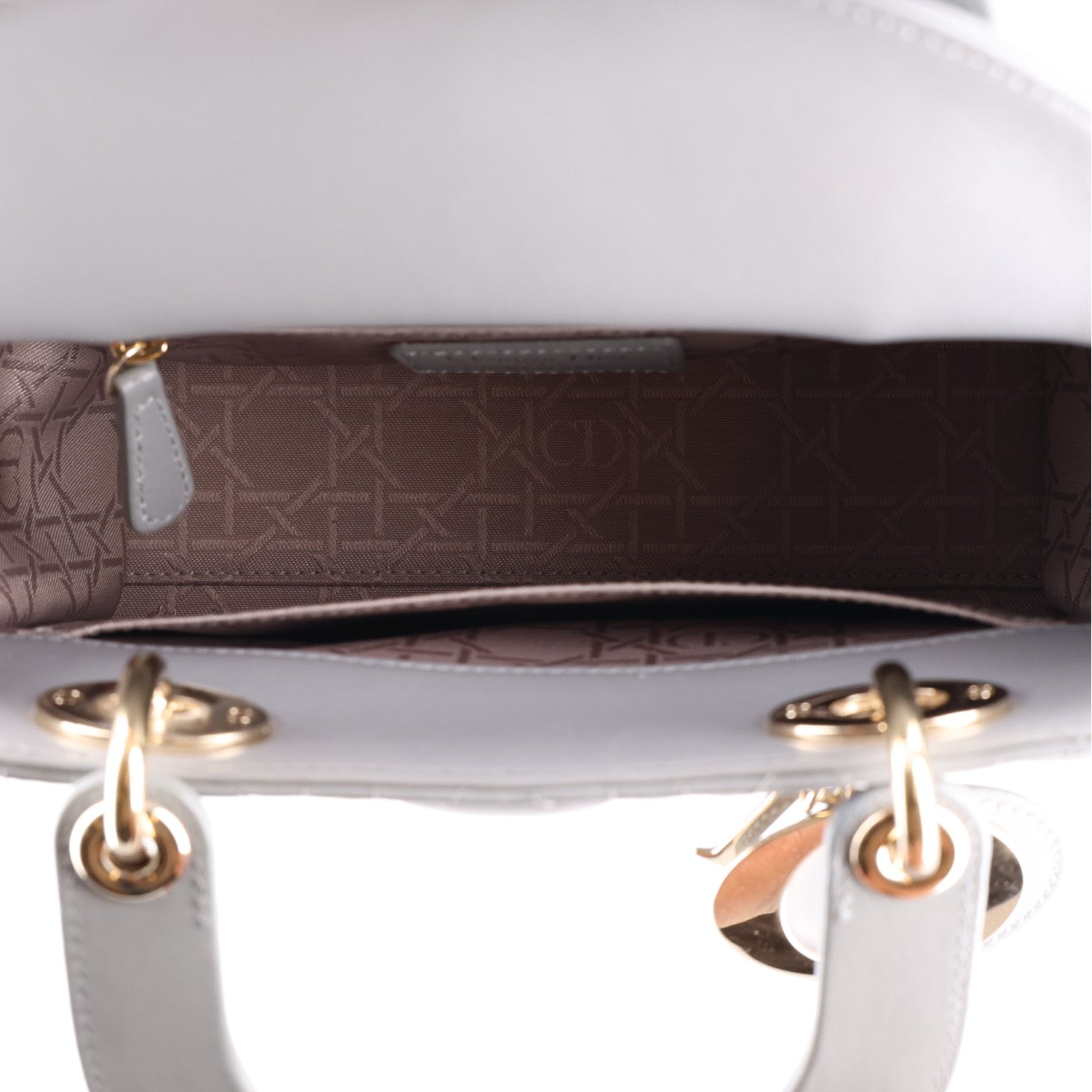 Christian Dior Lambskin Cannage Small My ABCDior Lady Dior Grey 5 of 10