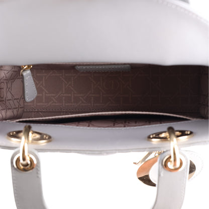 Christian Dior Lambskin Cannage Small My ABCDior Lady Dior Grey 5 of 10