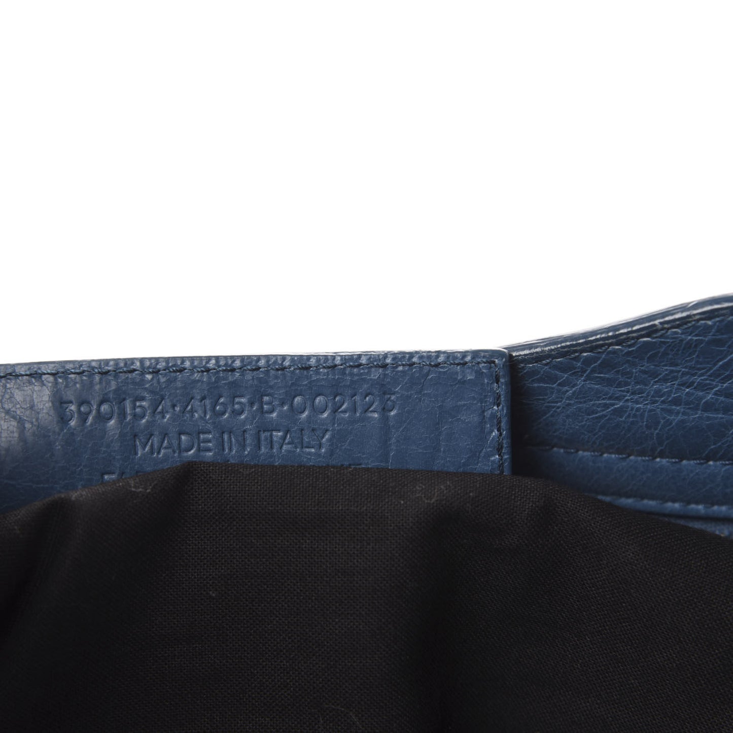 Agneau Arena Gold Hardware Metallic Edge City Bleu Abysse