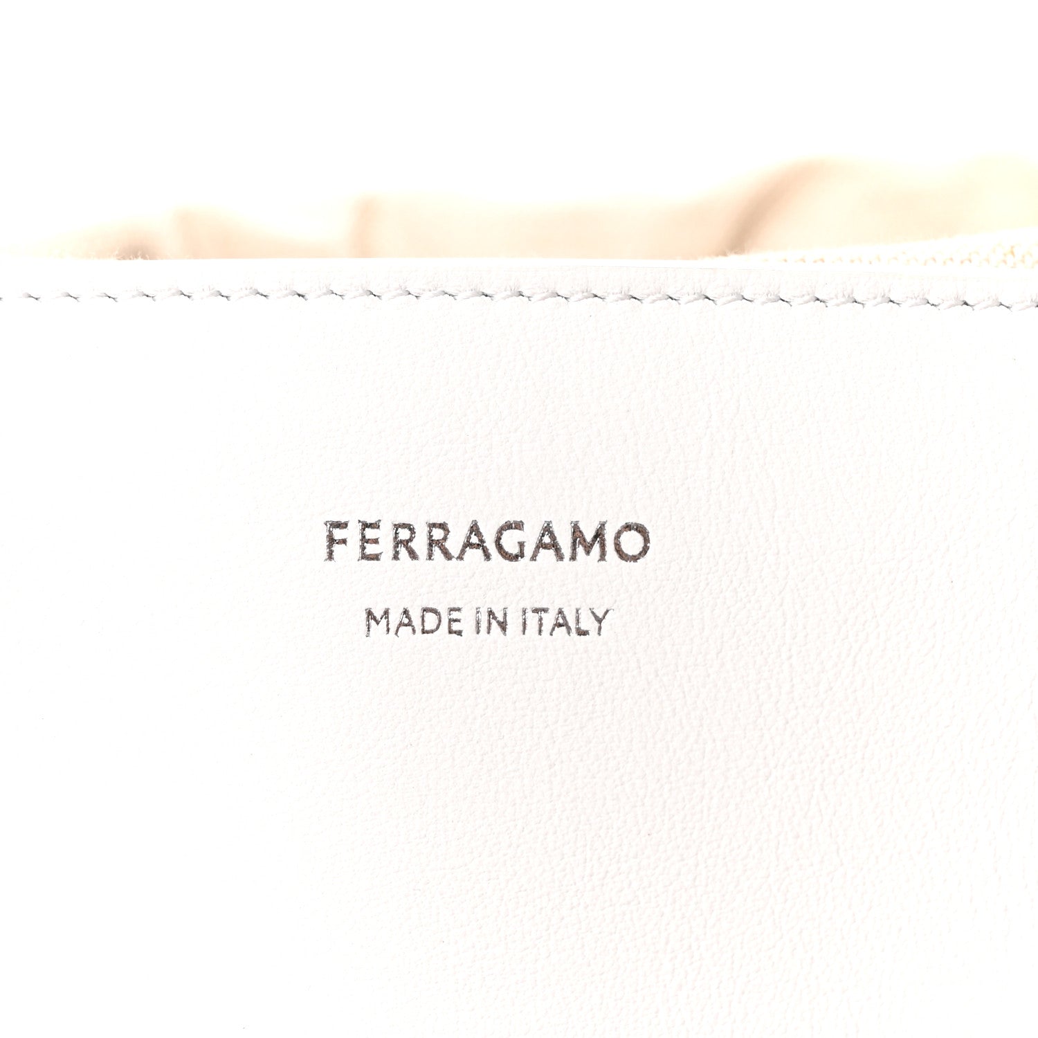 Salvatore Ferragamo Calfskin Perforated Medium Gancini Tote Bag Optic White 10 of 19