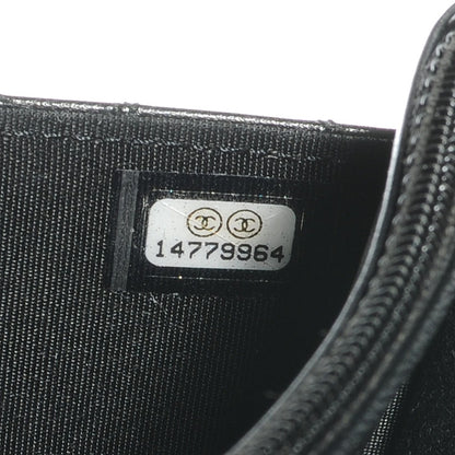 Chanel Calfskin Diamond Stitch Wallet On Chain WOC Black 7 of 8