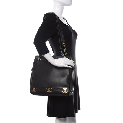 Chanel Caviar CC Shoulder Bag Black 2 of 13