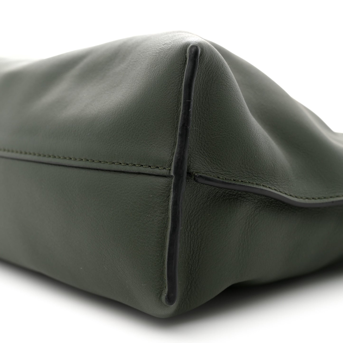 Nappa Flamenco Knot Clutch Vintage Khaki