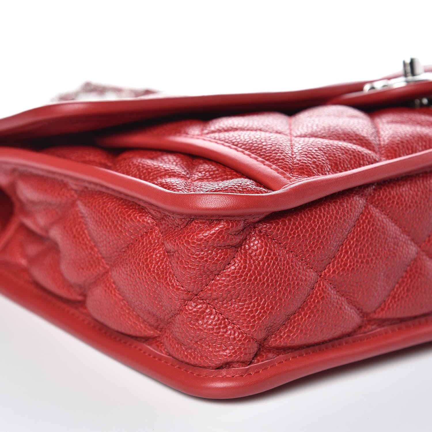 Chanel Caviar Quilted Large French Riviera Flap Red 8 of 10